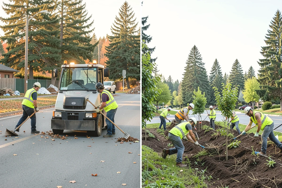 Shoulder Mowing in Tukwila, King County, WA - Identify shoulder segments and obstructions such as posts, hydrants, and mailboxes