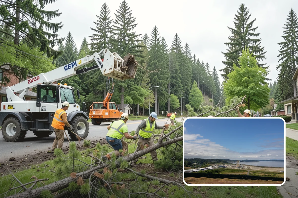 Shoulder Mowing in University Place, Pierce County, WA - Slows pavement-edge deterioration by keeping the shoulder line dry and defined