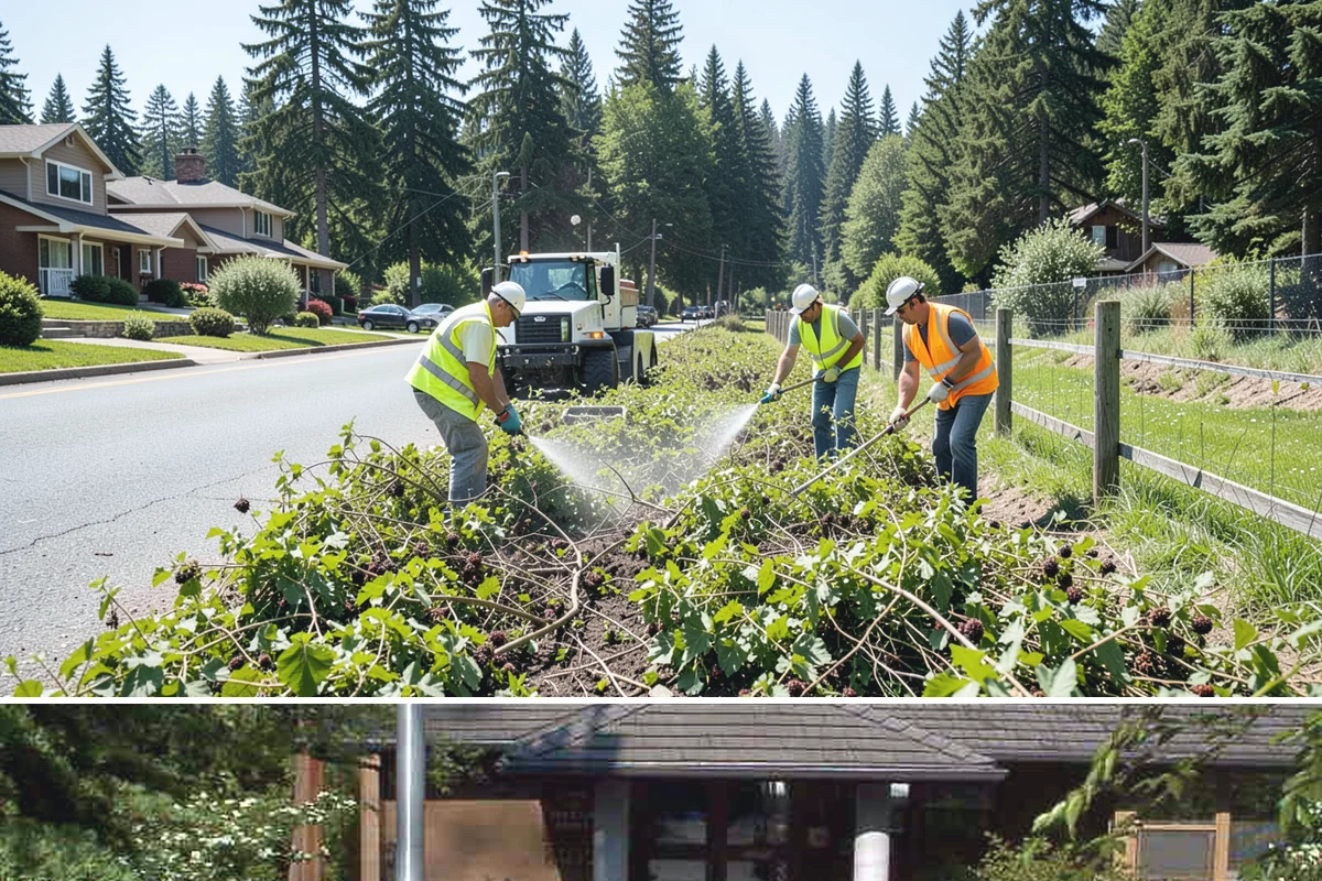 Shoulder Mowing in Yarrow Point, King County, WA - Shoulder growth peaks from May through September, and late-summer passes are valuable for removing cured fuels before the...
