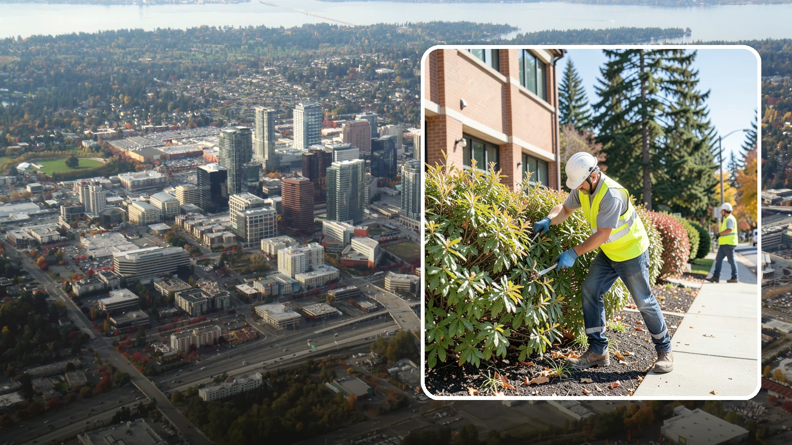 Shrub Maintenance in Bellevue, King County, WA - Professional pruning and care of public shrubs to keep plantings healthy, shaped, and clear of walkways.