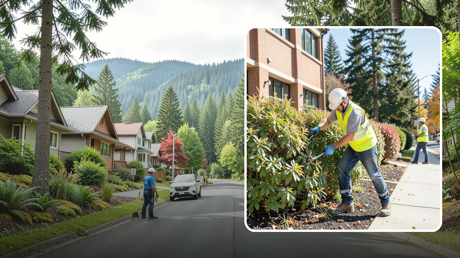 Shrub Maintenance in Darrington, Snohomish County, WA - Professional pruning and care of public shrubs to keep plantings healthy, shaped, and clear of walkways.