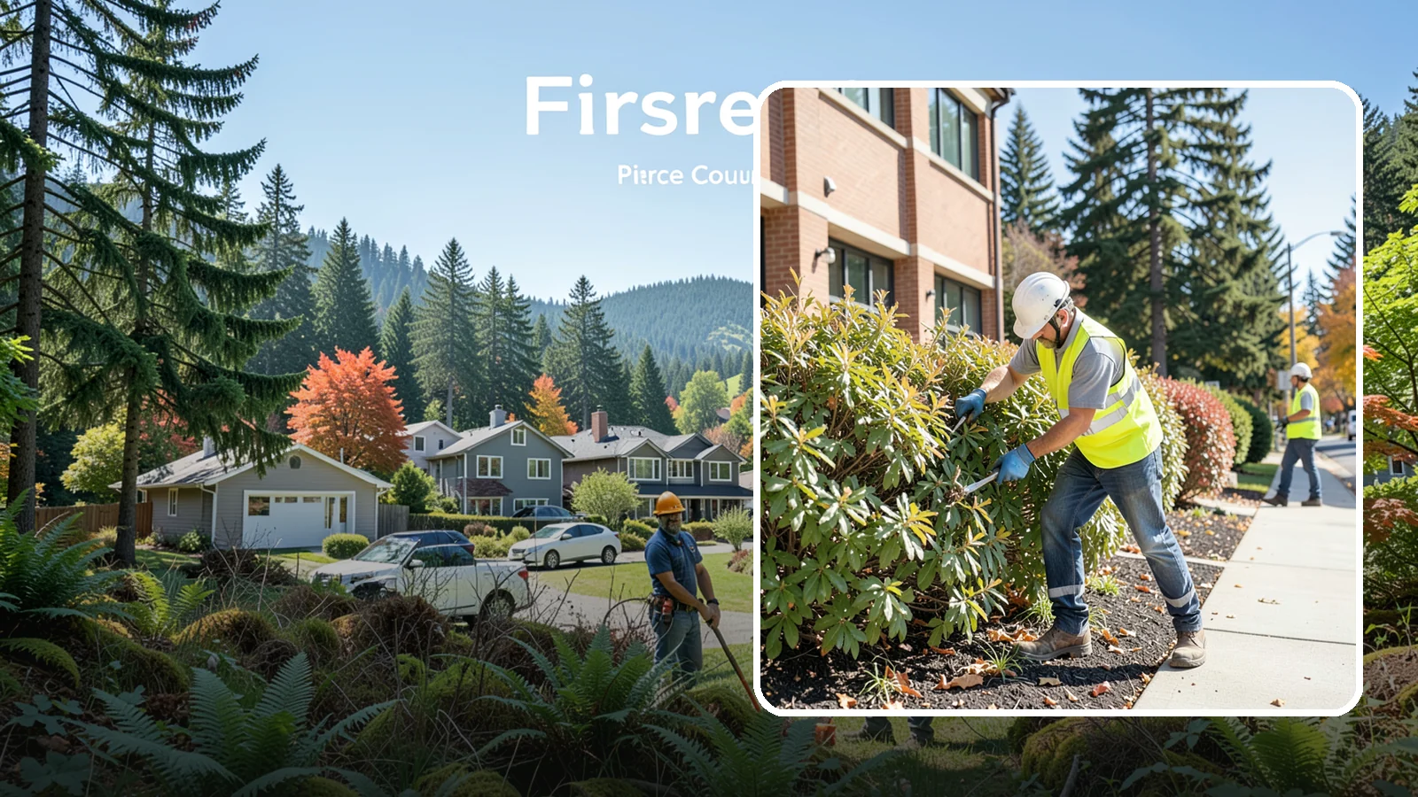 Shrub Maintenance in Fircrest, Pierce County, WA - Professional pruning and care of public shrubs to keep plantings healthy, shaped, and clear of walkways.