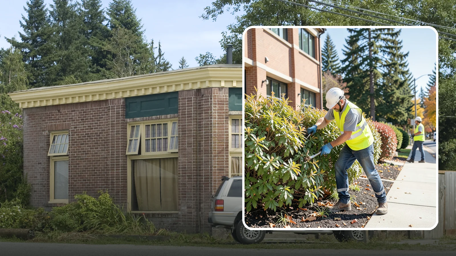 Shrub Maintenance in Hamilton, Skagit County, WA - Professional pruning and care of public shrubs to keep plantings healthy, shaped, and clear of walkways.