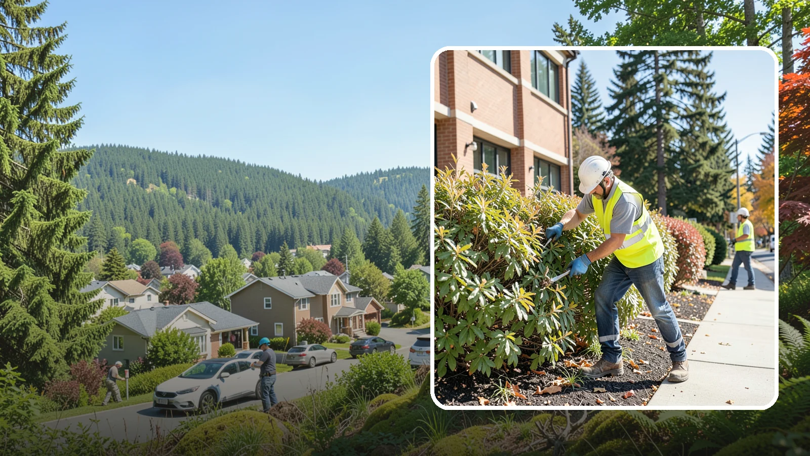 Shrub Maintenance in Index, Snohomish County, WA - Professional pruning and care of public shrubs to keep plantings healthy, shaped, and clear of walkways.