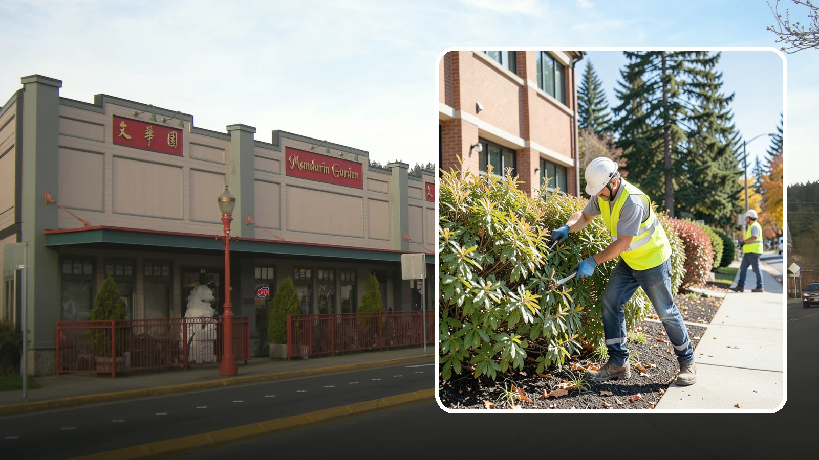 Shrub Maintenance in Issaquah, King County, WA - Professional pruning and care of public shrubs to keep plantings healthy, shaped, and clear of walkways.