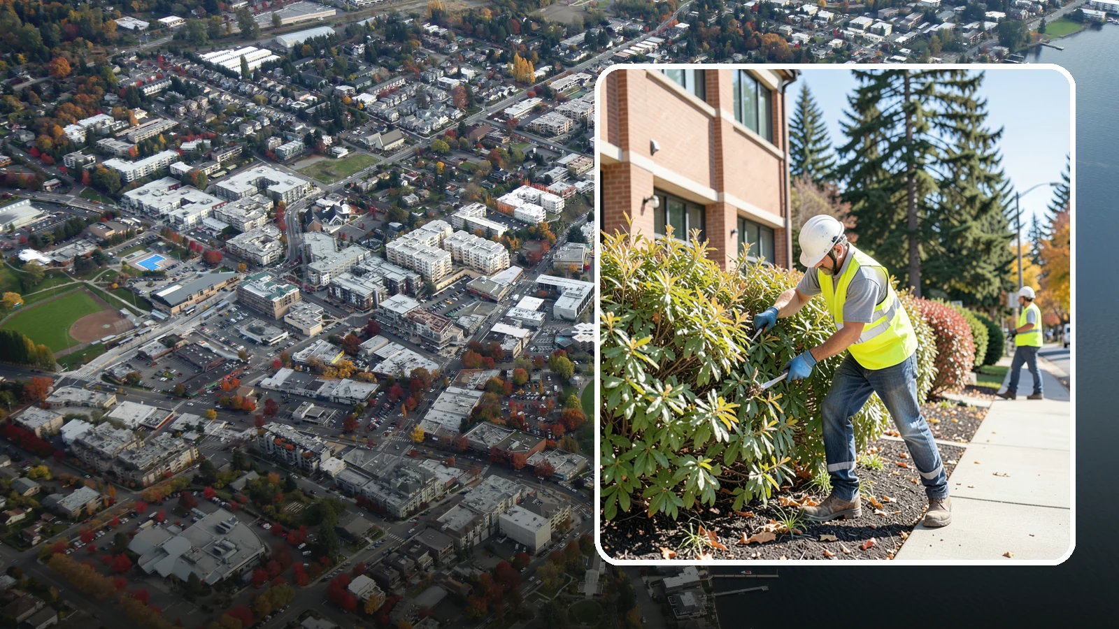 Shrub Maintenance in Kirkland, King County, WA - Professional pruning and care of public shrubs to keep plantings healthy, shaped, and clear of walkways.