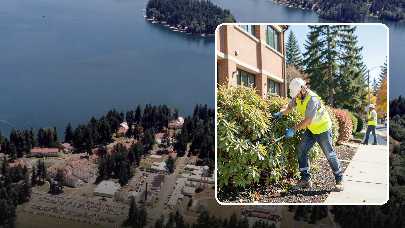 Shrub Maintenance in Lakewood, Pierce County, WA - Professional pruning and care of public shrubs to keep plantings healthy, shaped, and clear of walkways.