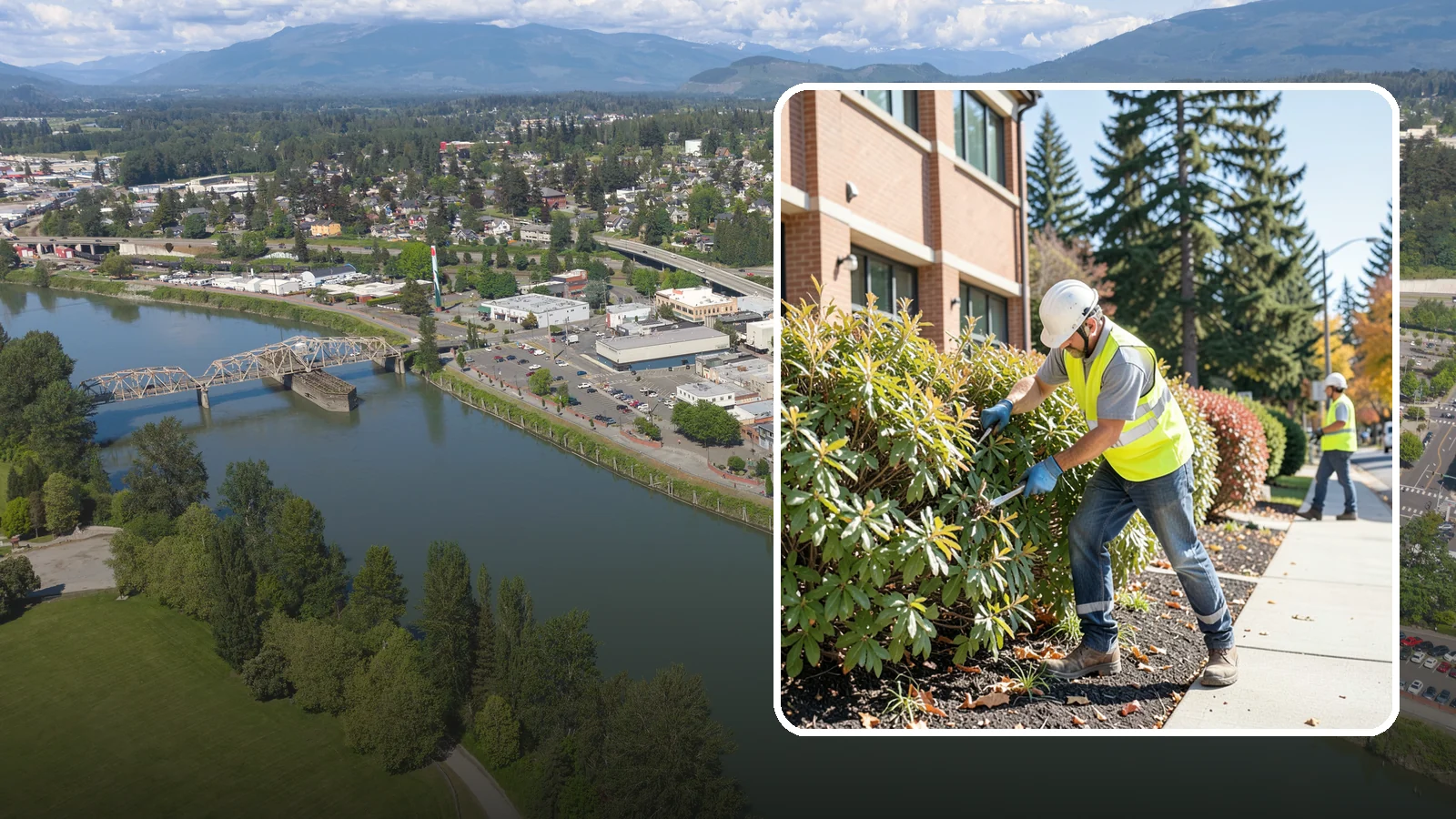 Shrub Maintenance in Mount Vernon, Skagit County, WA - Professional pruning and care of public shrubs to keep plantings healthy, shaped, and clear of walkways.