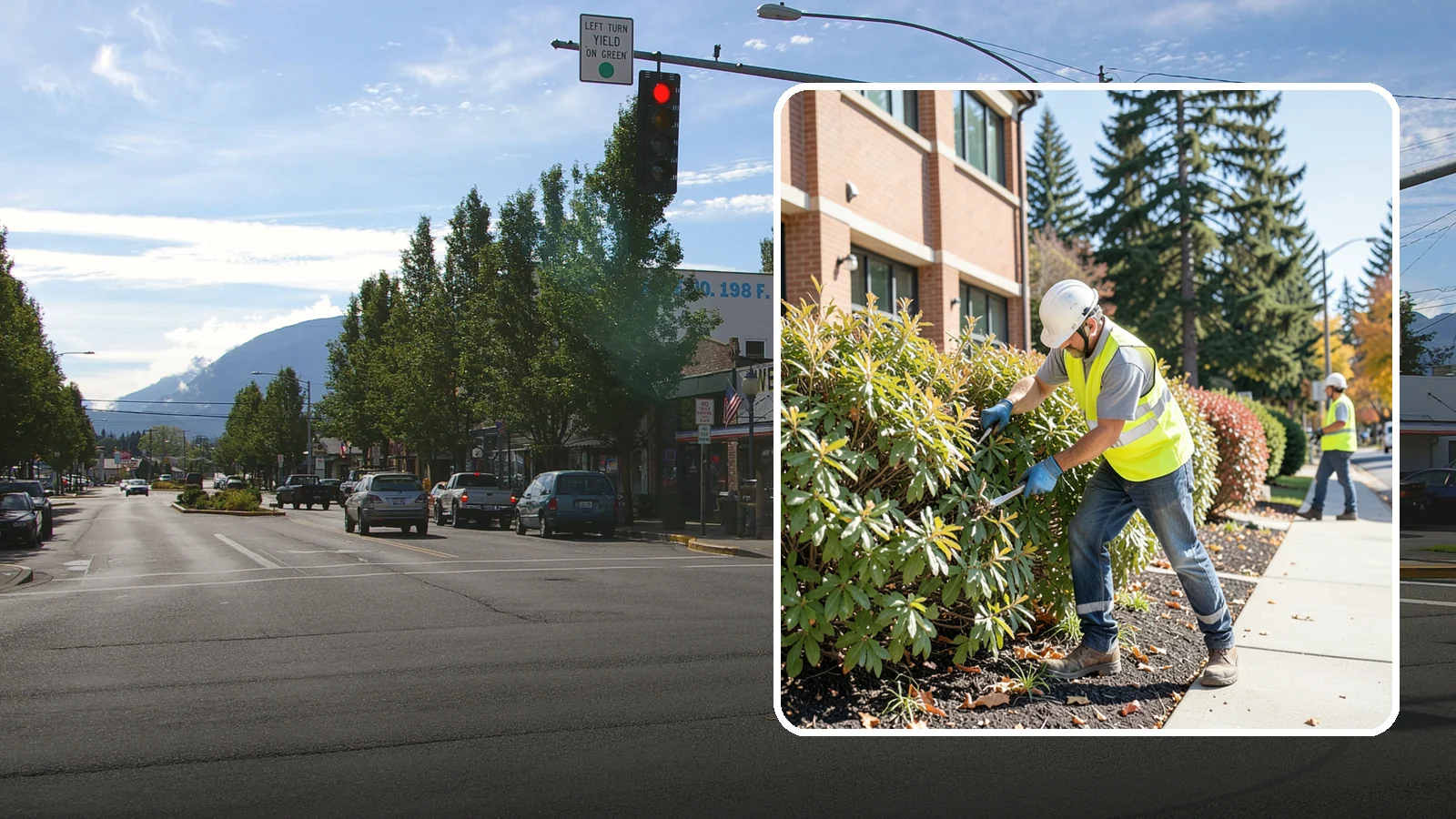 Shrub Maintenance in North Bend, King County, WA - Professional pruning and care of public shrubs to keep plantings healthy, shaped, and clear of walkways.
