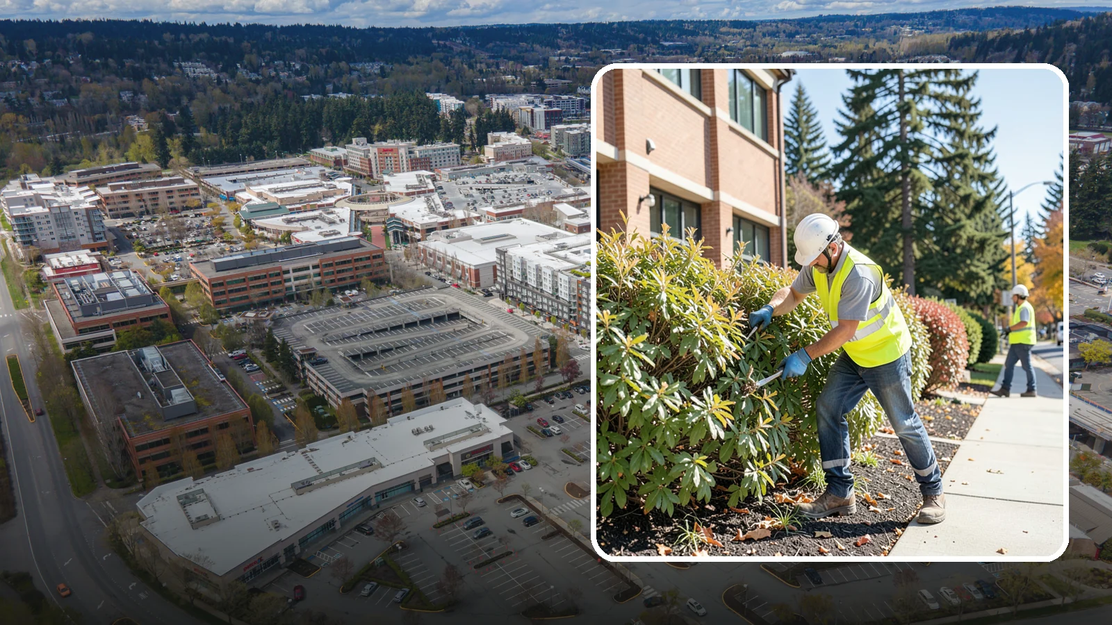 Shrub Maintenance in Redmond, King County, WA - Professional pruning and care of public shrubs to keep plantings healthy, shaped, and clear of walkways.