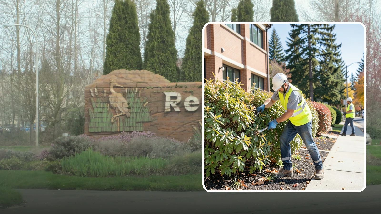 Shrub Maintenance in Renton, King County, WA - Professional pruning and care of public shrubs to keep plantings healthy, shaped, and clear of walkways.