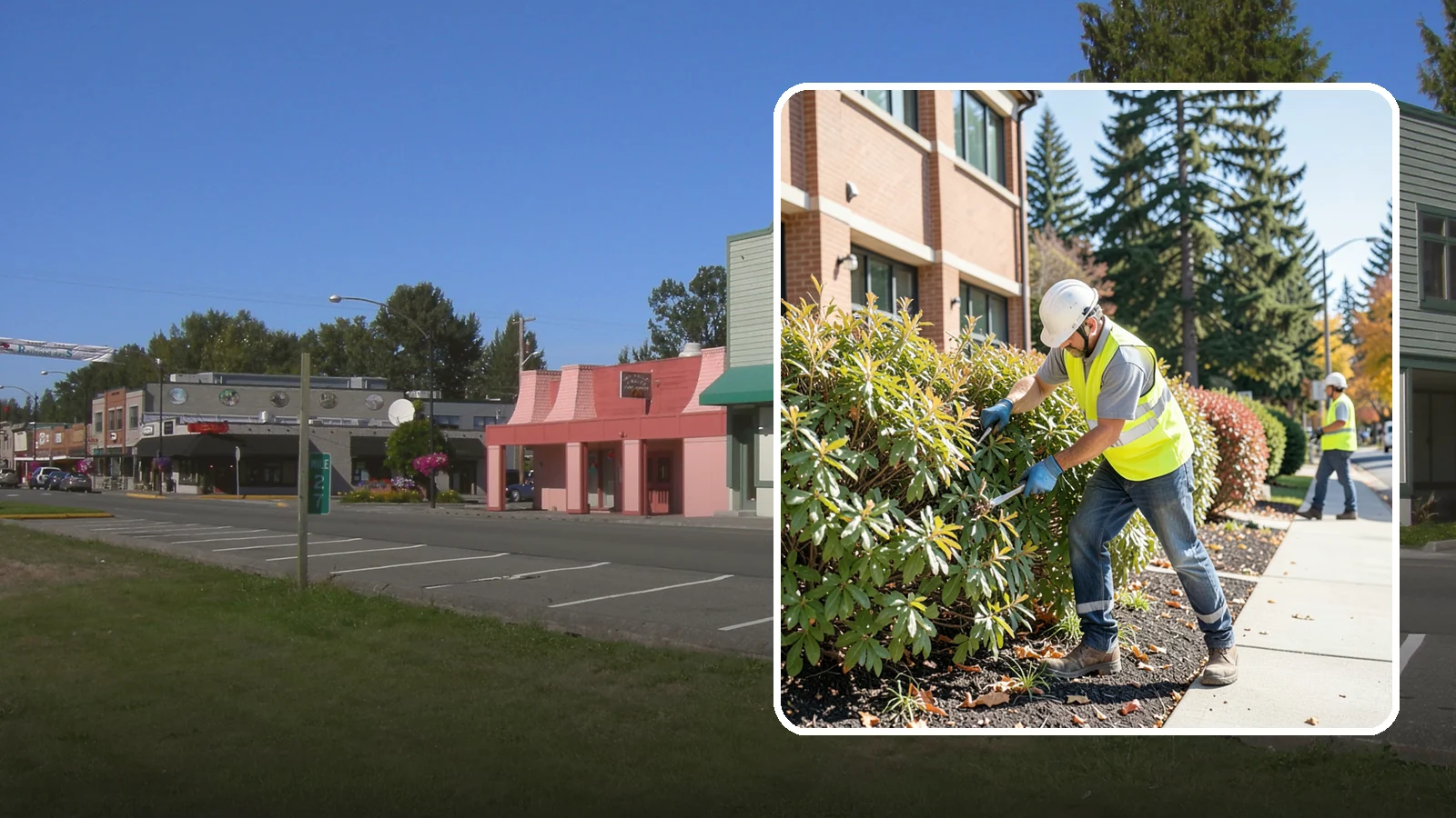 Shrub Maintenance in Snoqualmie, King County, WA - Professional pruning and care of public shrubs to keep plantings healthy, shaped, and clear of walkways.