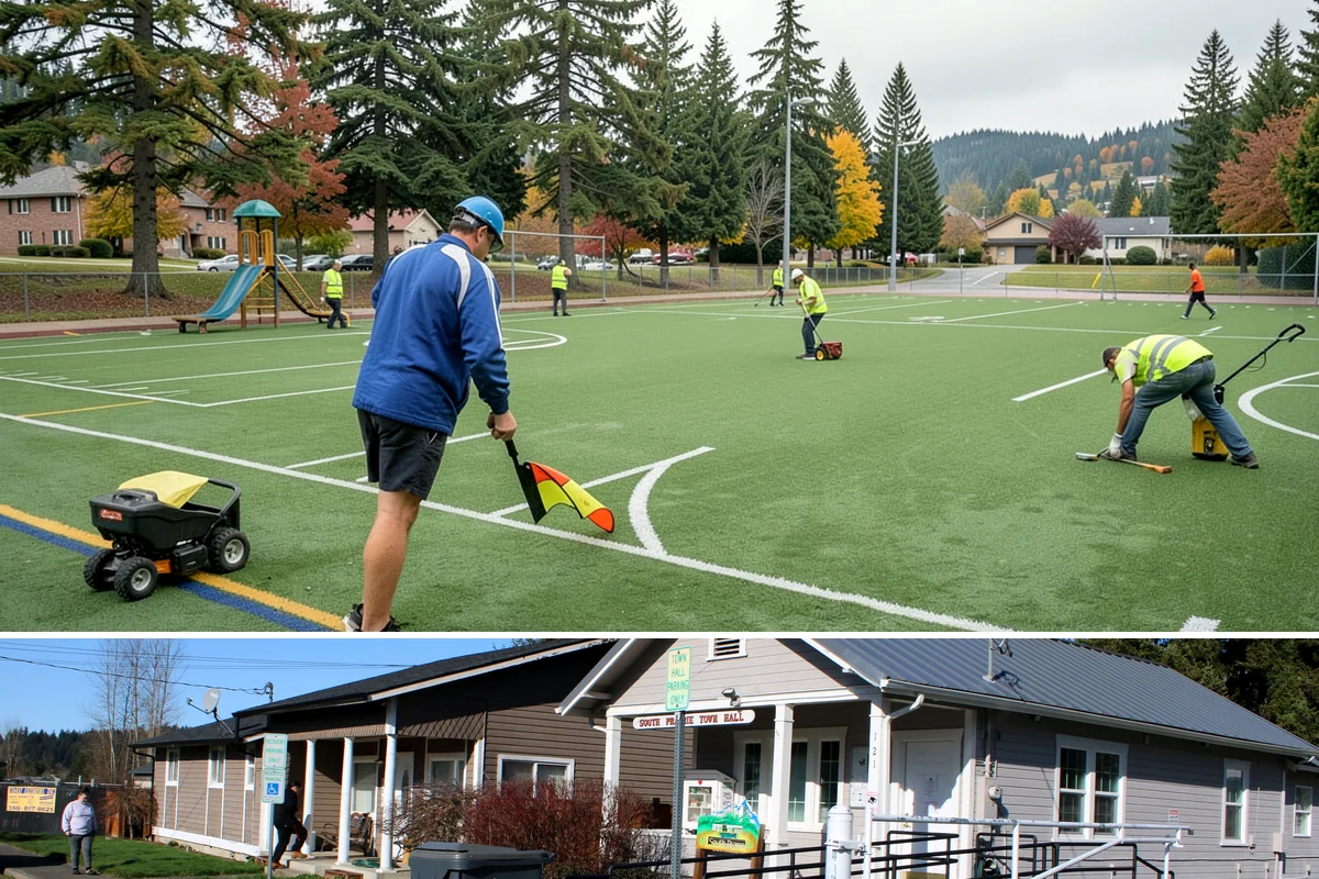 Shrub Maintenance in South Prairie, Pierce County, WA - Most structural pruning is done in late winter and early spring before growth flushes, with light shaping and clearance cuts...