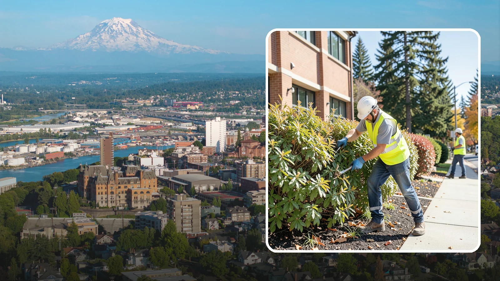 Shrub Maintenance in Tacoma, Pierce County, WA - Professional pruning and care of public shrubs to keep plantings healthy, shaped, and clear of walkways.