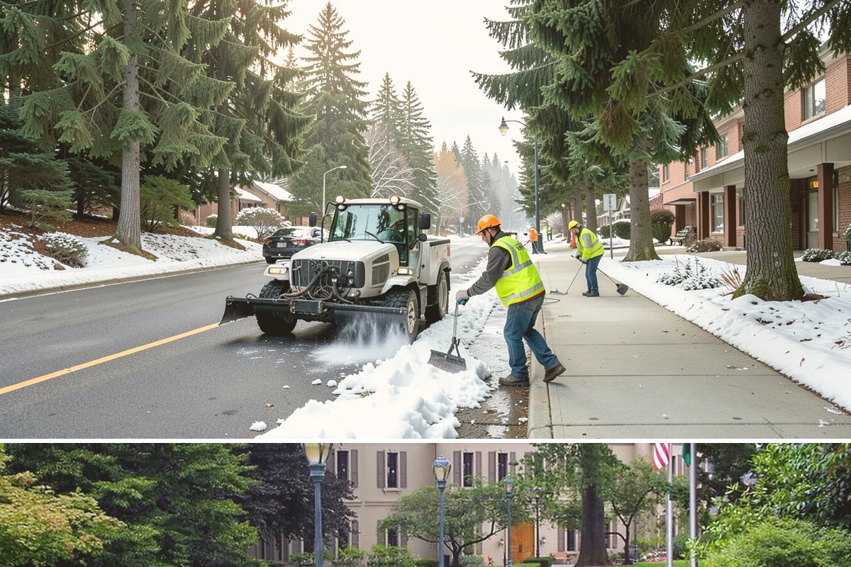 Shrub Maintenance in Woodinville, King County, WA - Most structural pruning is done in late winter and early spring before growth flushes, with light shaping and clearance cuts...