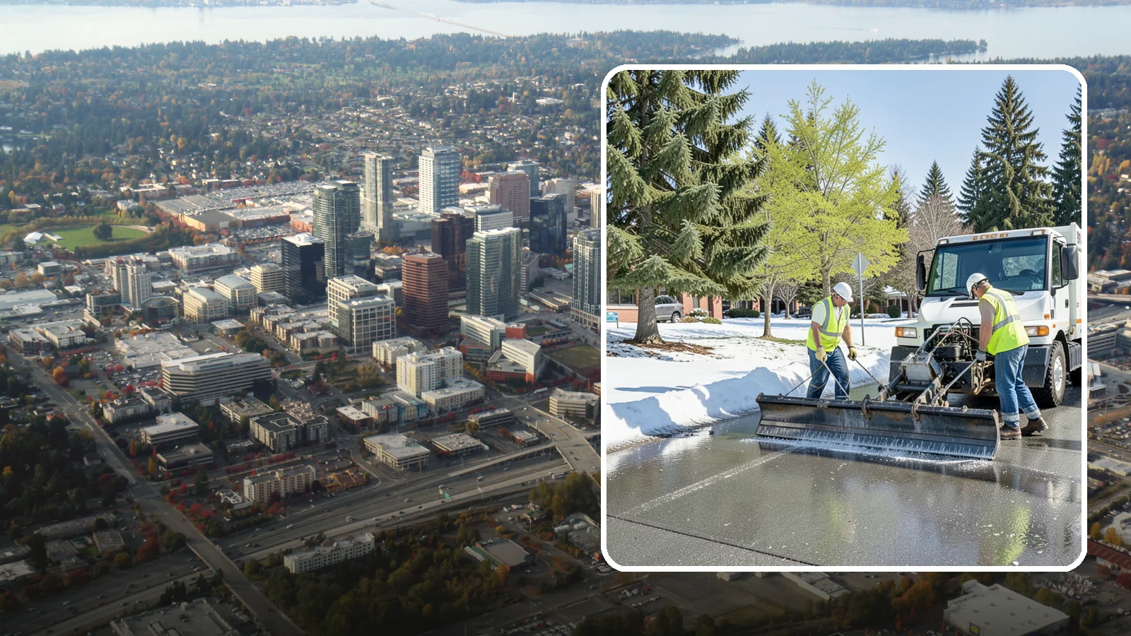 Sidewalk Deicing in Bellevue, King County, WA - Treat public walkways, ramps, and building entrances with deicer to keep pedestrian surfaces safe and accessible.