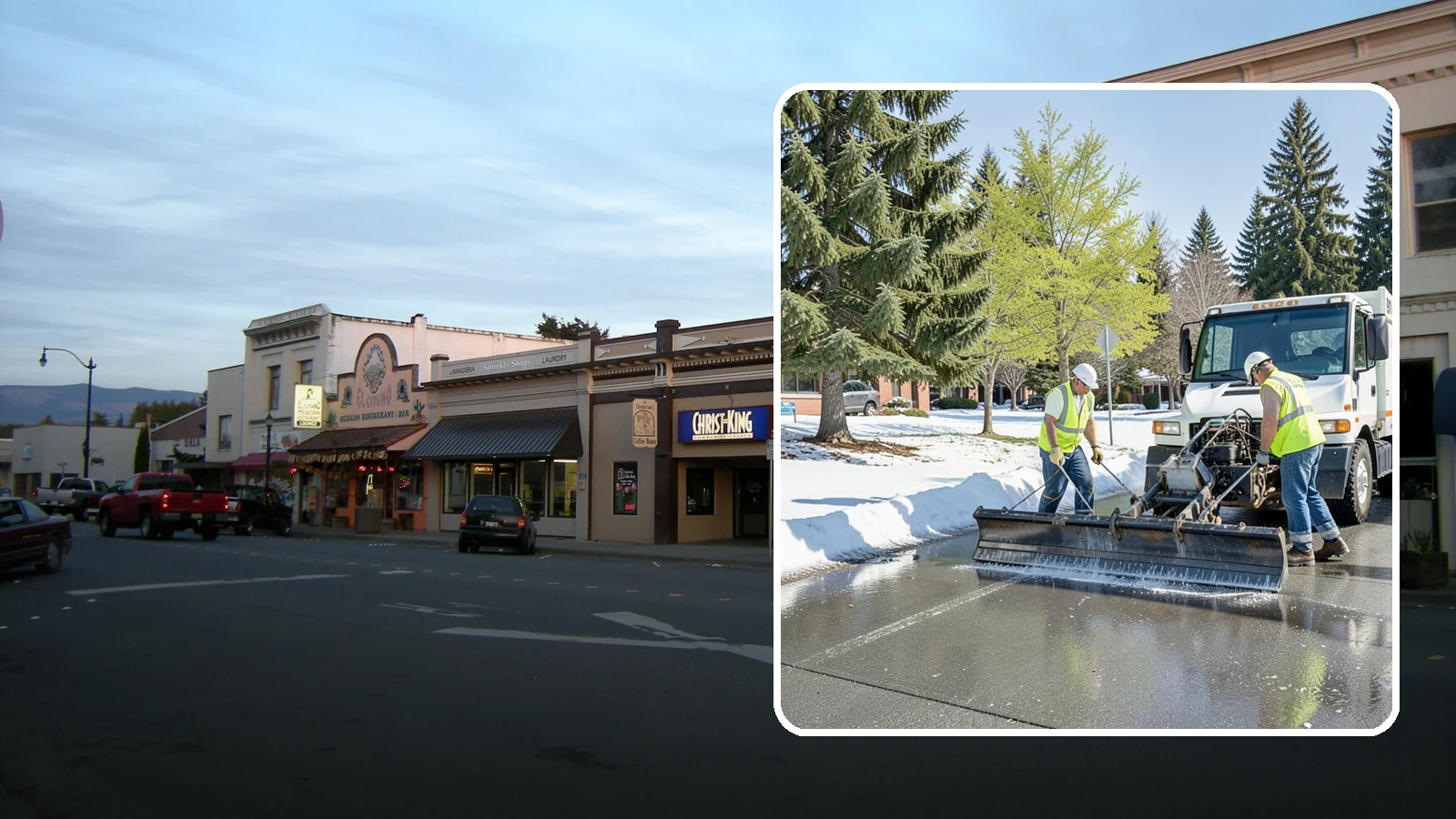 Sidewalk Deicing in Burlington, Skagit County, WA - Treat public walkways, ramps, and building entrances with deicer to keep pedestrian surfaces safe and accessible.
