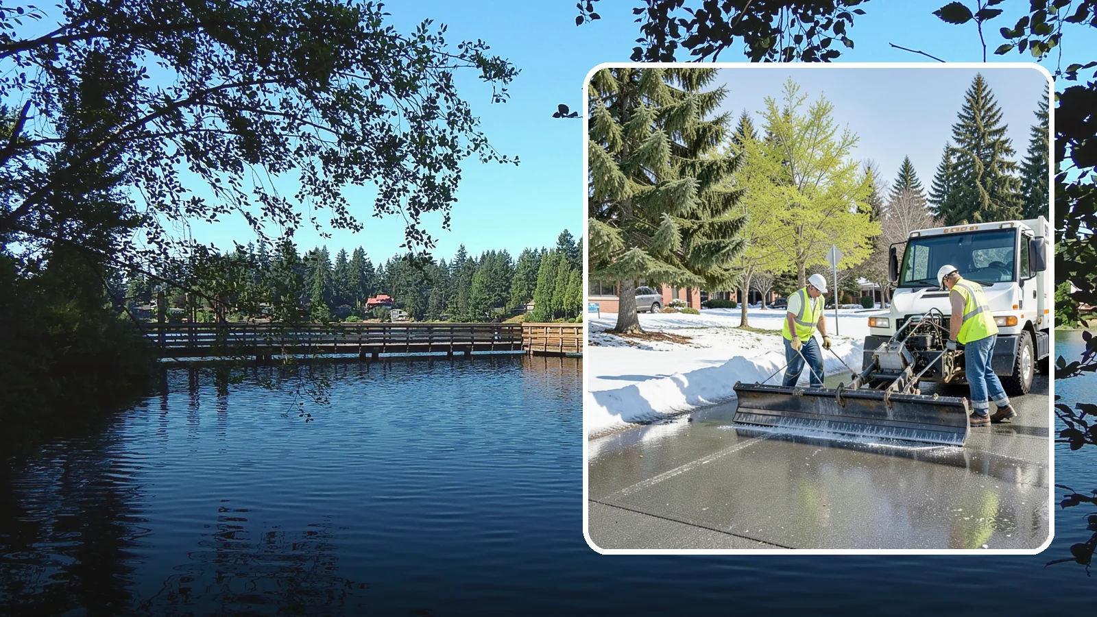 Sidewalk Deicing in Federal Way, King County, WA - Treat public walkways, ramps, and building entrances with deicer to keep pedestrian surfaces safe and accessible.