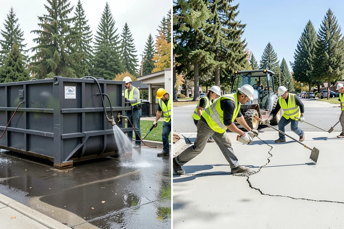 Sidewalk Deicing in Fircrest, Pierce County, WA - Prioritize walkways, ramps, stairs, and entrances