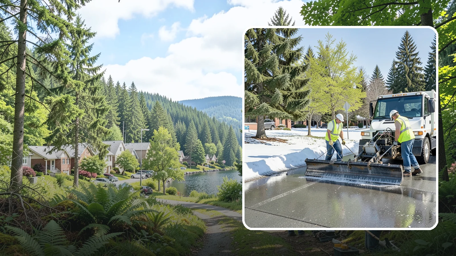 Sidewalk Deicing in Lake Forest Park, King County, WA - Treat public walkways, ramps, and building entrances with deicer to keep pedestrian surfaces safe and accessible.