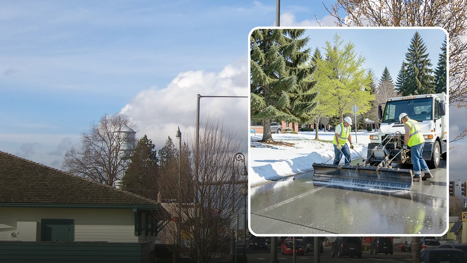 Sidewalk Deicing in Marysville, Snohomish County, WA - Treat public walkways, ramps, and building entrances with deicer to keep pedestrian surfaces safe and accessible.
