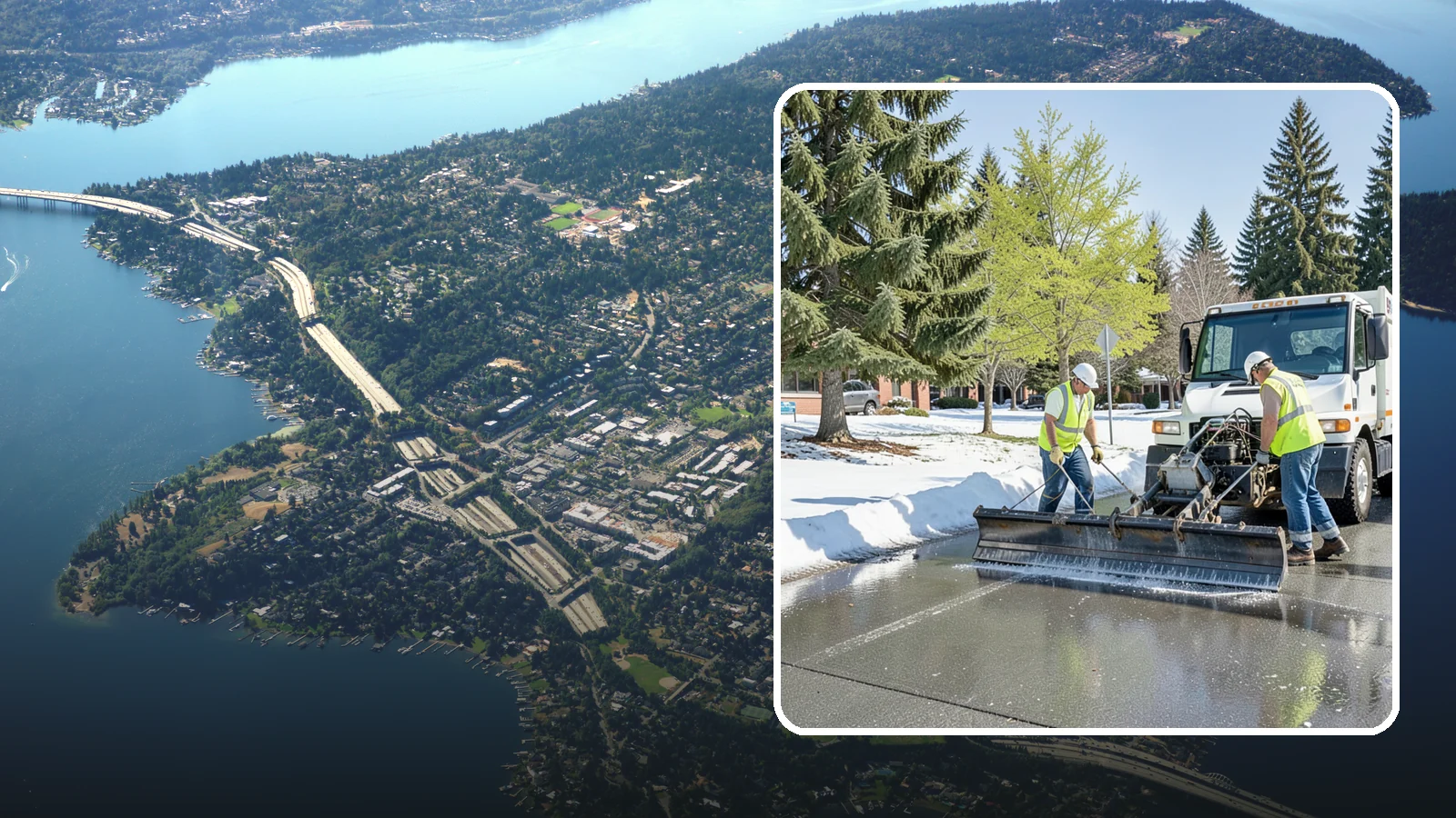 Sidewalk Deicing in Mercer Island, King County, WA - Treat public walkways, ramps, and building entrances with deicer to keep pedestrian surfaces safe and accessible.