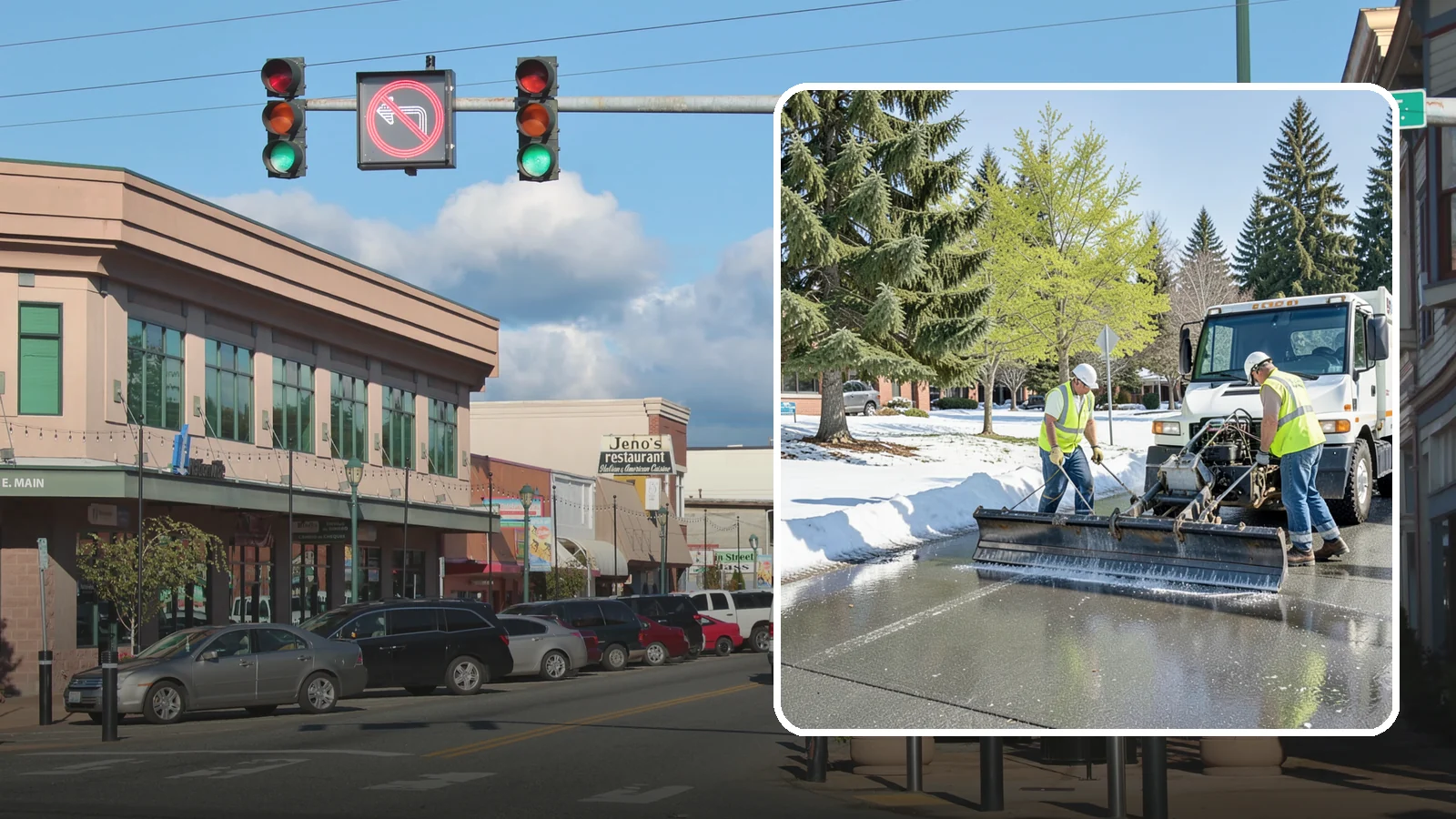 Sidewalk Deicing in Monroe, Snohomish County, WA - Treat public walkways, ramps, and building entrances with deicer to keep pedestrian surfaces safe and accessible.