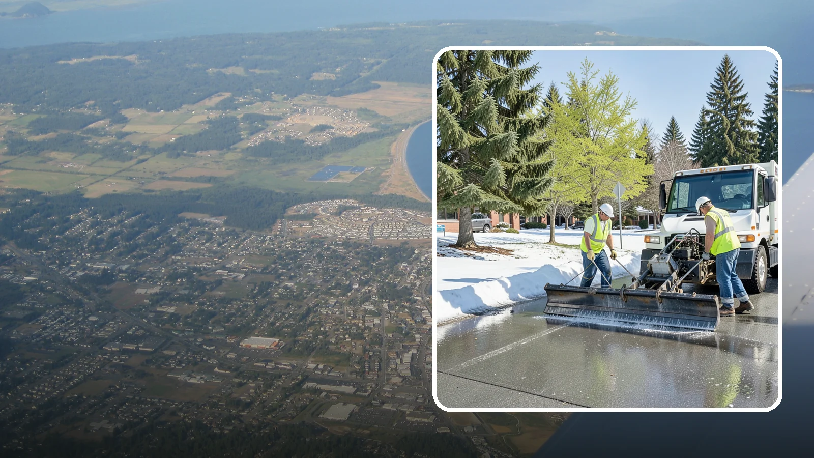 Sidewalk Deicing in Oak Harbor, Island County, WA - Treat public walkways, ramps, and building entrances with deicer to keep pedestrian surfaces safe and accessible.