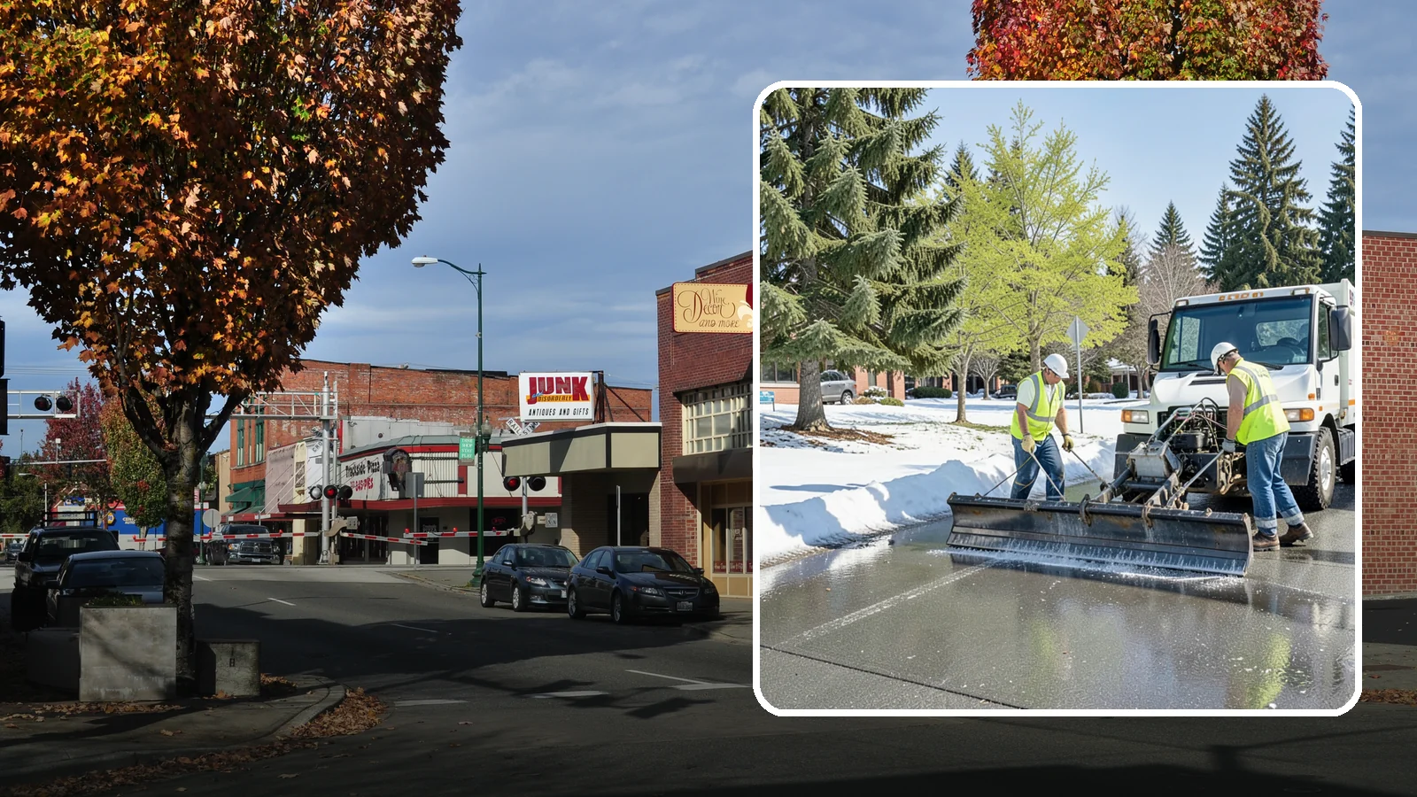 Sidewalk Deicing in Puyallup, Pierce County, WA - Treat public walkways, ramps, and building entrances with deicer to keep pedestrian surfaces safe and accessible.