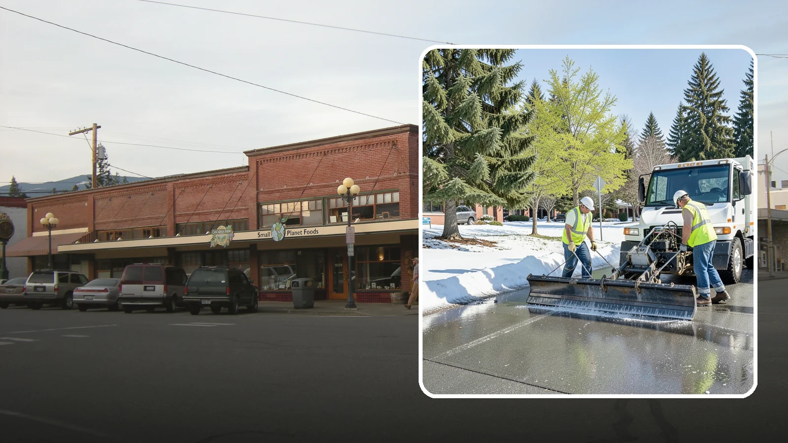 Sidewalk Deicing in Sedro-Woolley, Skagit County, WA - Treat public walkways, ramps, and building entrances with deicer to keep pedestrian surfaces safe and accessible.