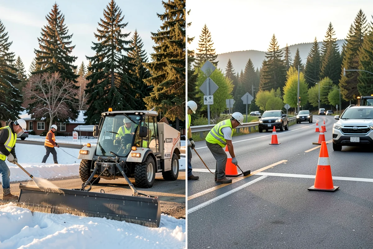 Sidewalk Deicing in Shoreline, King County, WA - Prioritize walkways, ramps, stairs, and entrances