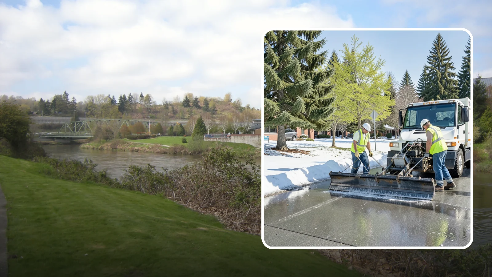 Sidewalk Deicing in Tukwila, King County, WA - Treat public walkways, ramps, and building entrances with deicer to keep pedestrian surfaces safe and accessible.