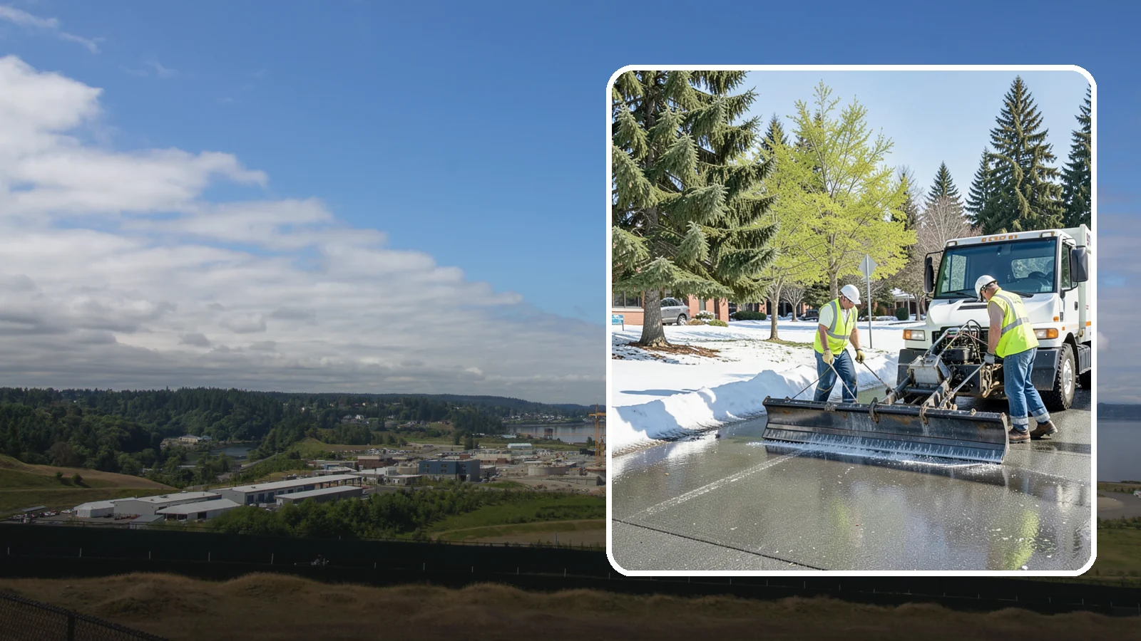 Sidewalk Deicing in University Place, Pierce County, WA - Treat public walkways, ramps, and building entrances with deicer to keep pedestrian surfaces safe and accessible.