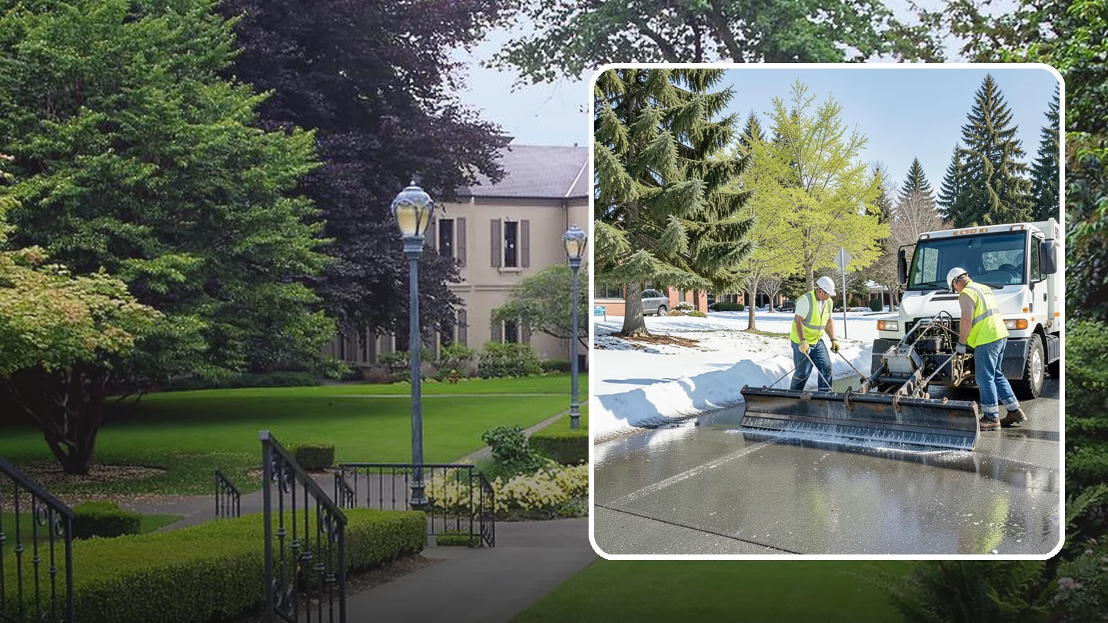 Sidewalk Deicing in Woodinville, King County, WA - Treat public walkways, ramps, and building entrances with deicer to keep pedestrian surfaces safe and accessible.