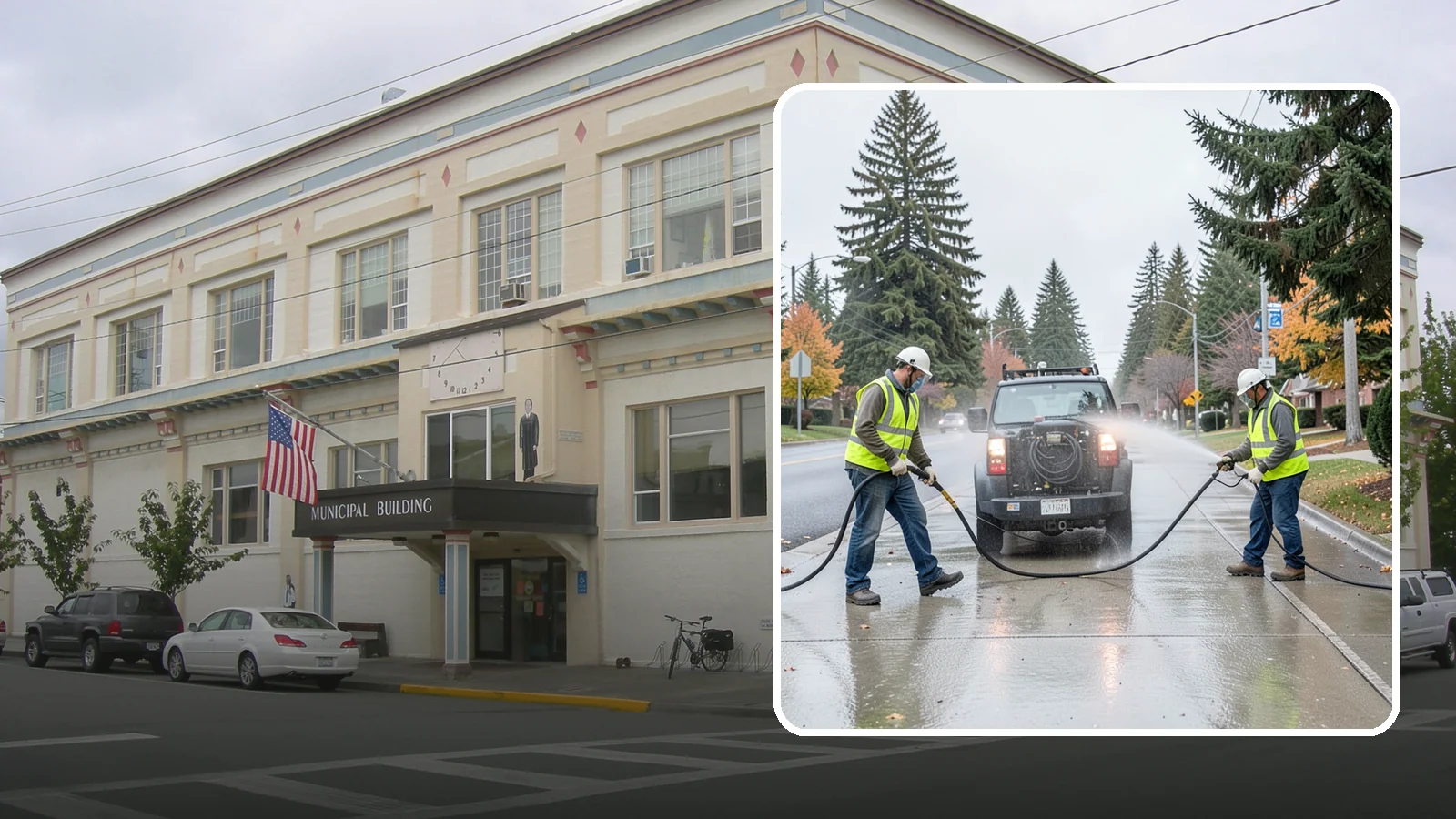 Sidewalk Pressure Washing in Anacortes, Skagit County, WA - Restore downtown walkways and public sidewalks with scheduled hot-water pressure washing that meets municipal cleanliness...