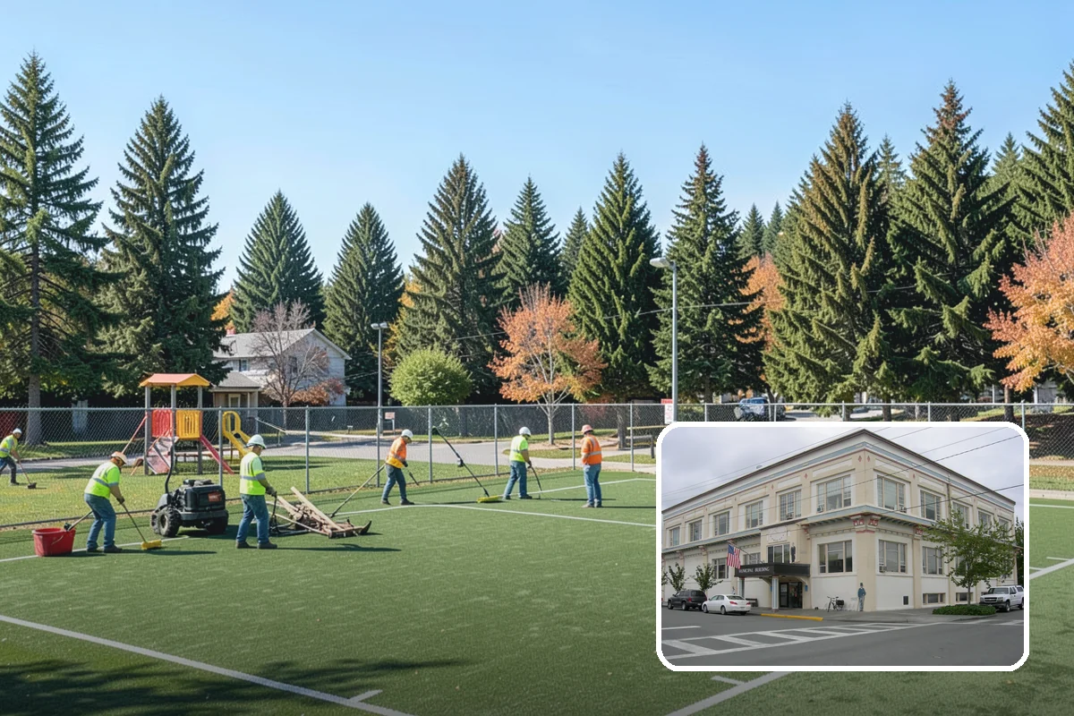 Sidewalk Pressure Washing in Anacortes, Skagit County, WA - Removes slip-inducing algae and moss buildup from shaded PNW walkways