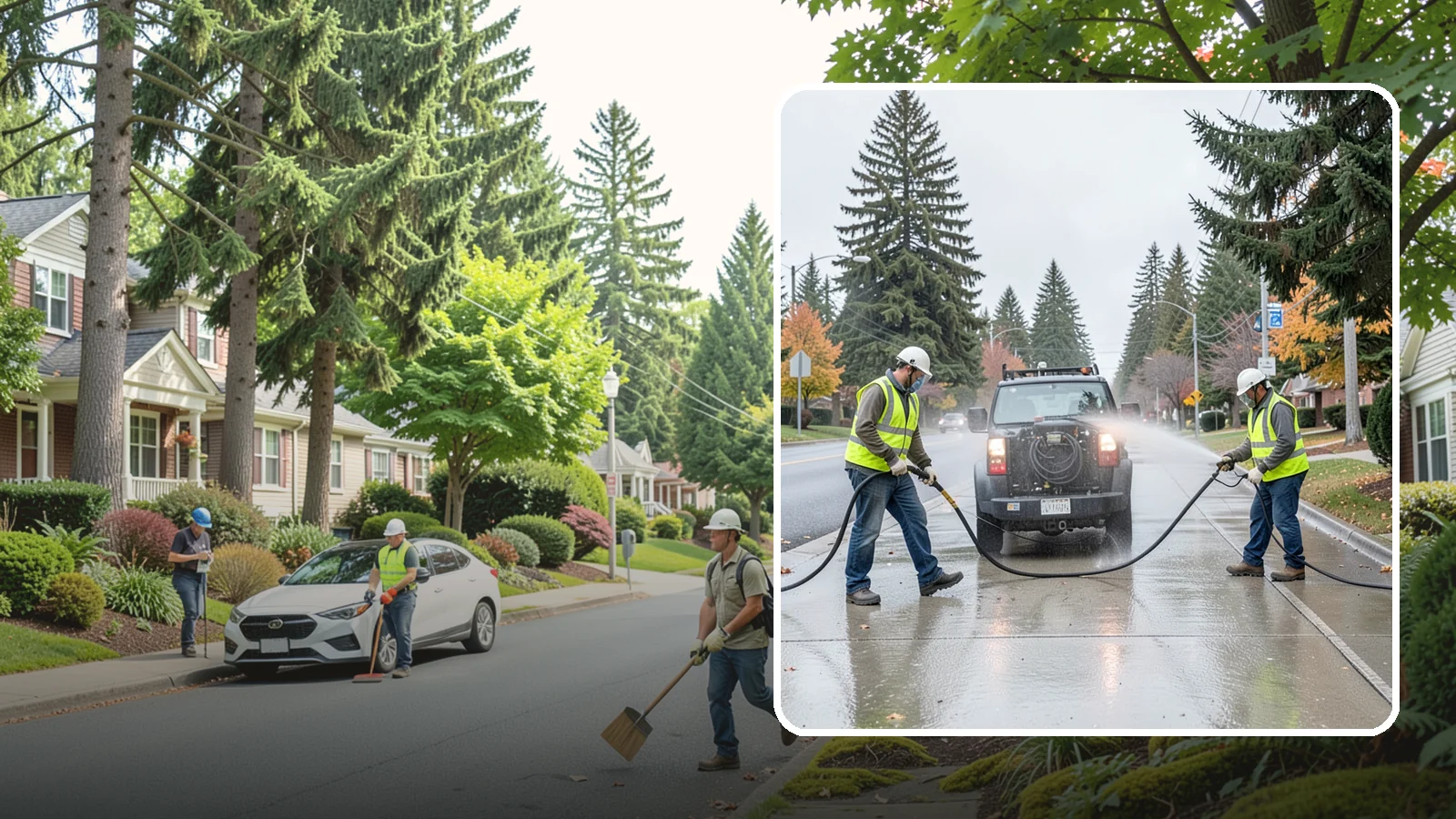 Sidewalk Pressure Washing in Beaux Arts Village, King County, WA - Restore downtown walkways and public sidewalks with scheduled hot-water pressure washing that meets municipal cleanliness...