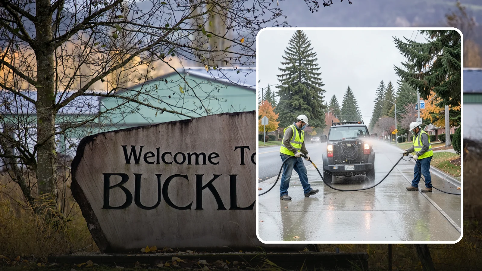 Sidewalk Pressure Washing in Buckley, Pierce County, WA - Restore downtown walkways and public sidewalks with scheduled hot-water pressure washing that meets municipal cleanliness...