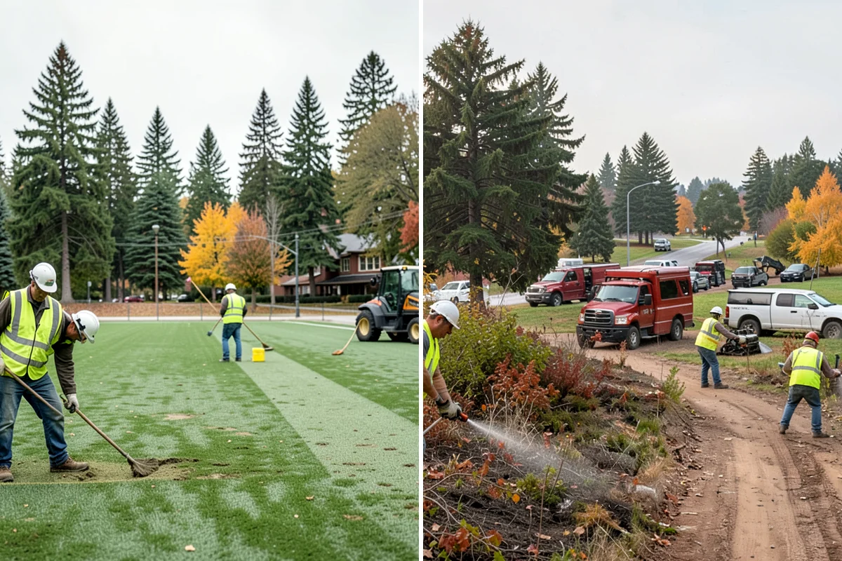 Sidewalk Pressure Washing in Concrete, Skagit County, WA - Walk the route with staff to map linear footage, staining, and drain locations