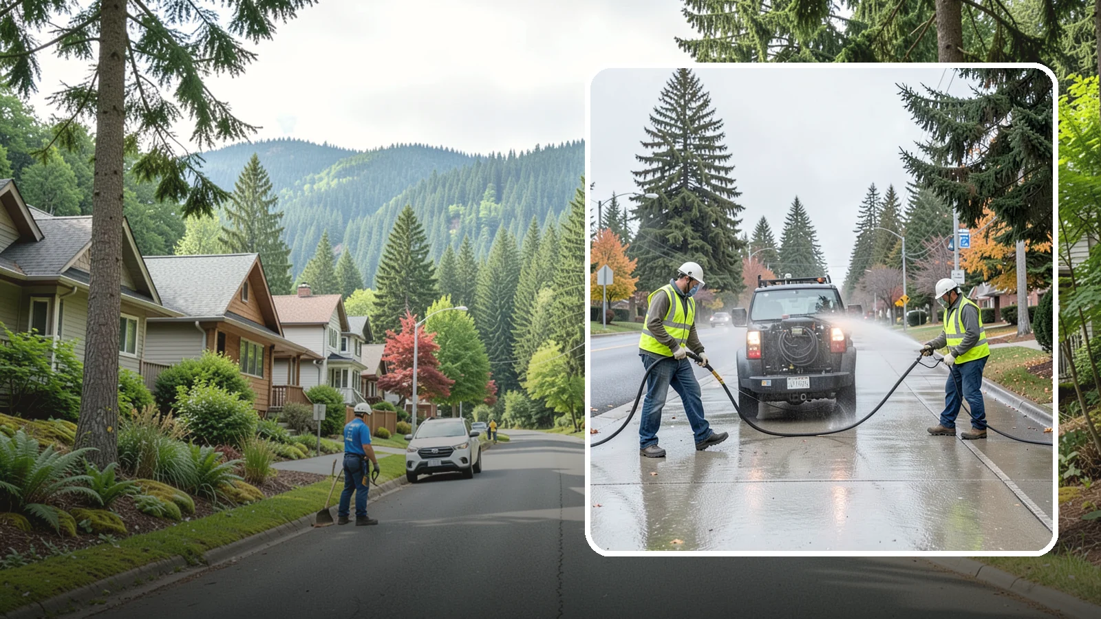 Sidewalk Pressure Washing in Darrington, Snohomish County, WA - Restore downtown walkways and public sidewalks with scheduled hot-water pressure washing that meets municipal cleanliness...