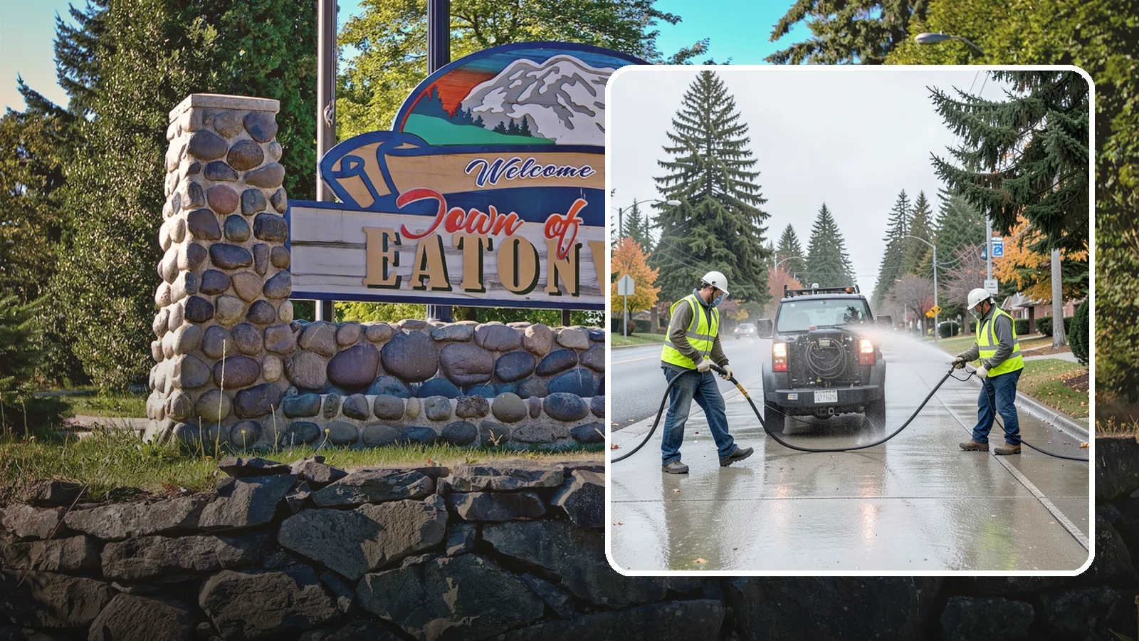 Sidewalk Pressure Washing in Eatonville, Pierce County, WA - Restore downtown walkways and public sidewalks with scheduled hot-water pressure washing that meets municipal cleanliness...