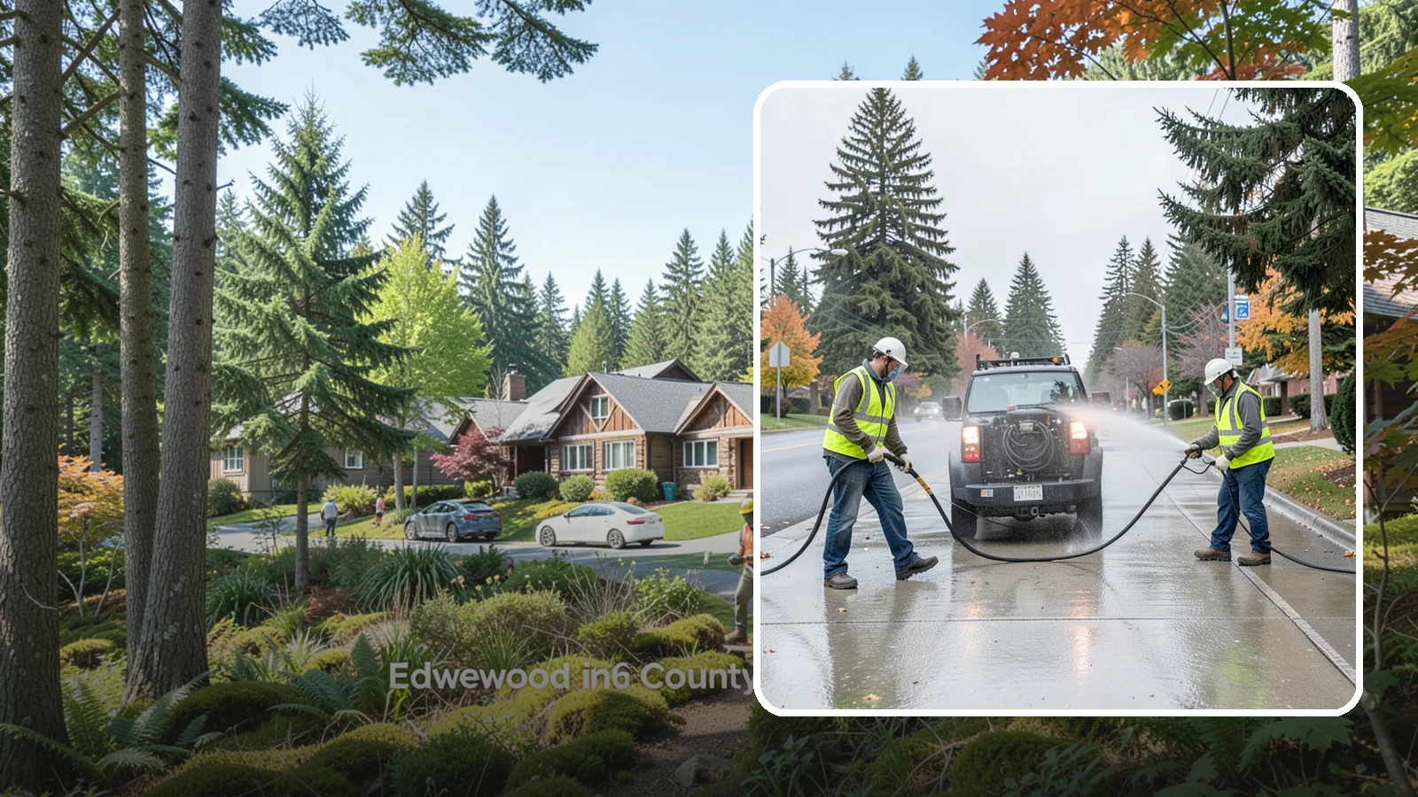 Sidewalk Pressure Washing in Edgewood, Pierce County, WA - Restore downtown walkways and public sidewalks with scheduled hot-water pressure washing that meets municipal cleanliness...