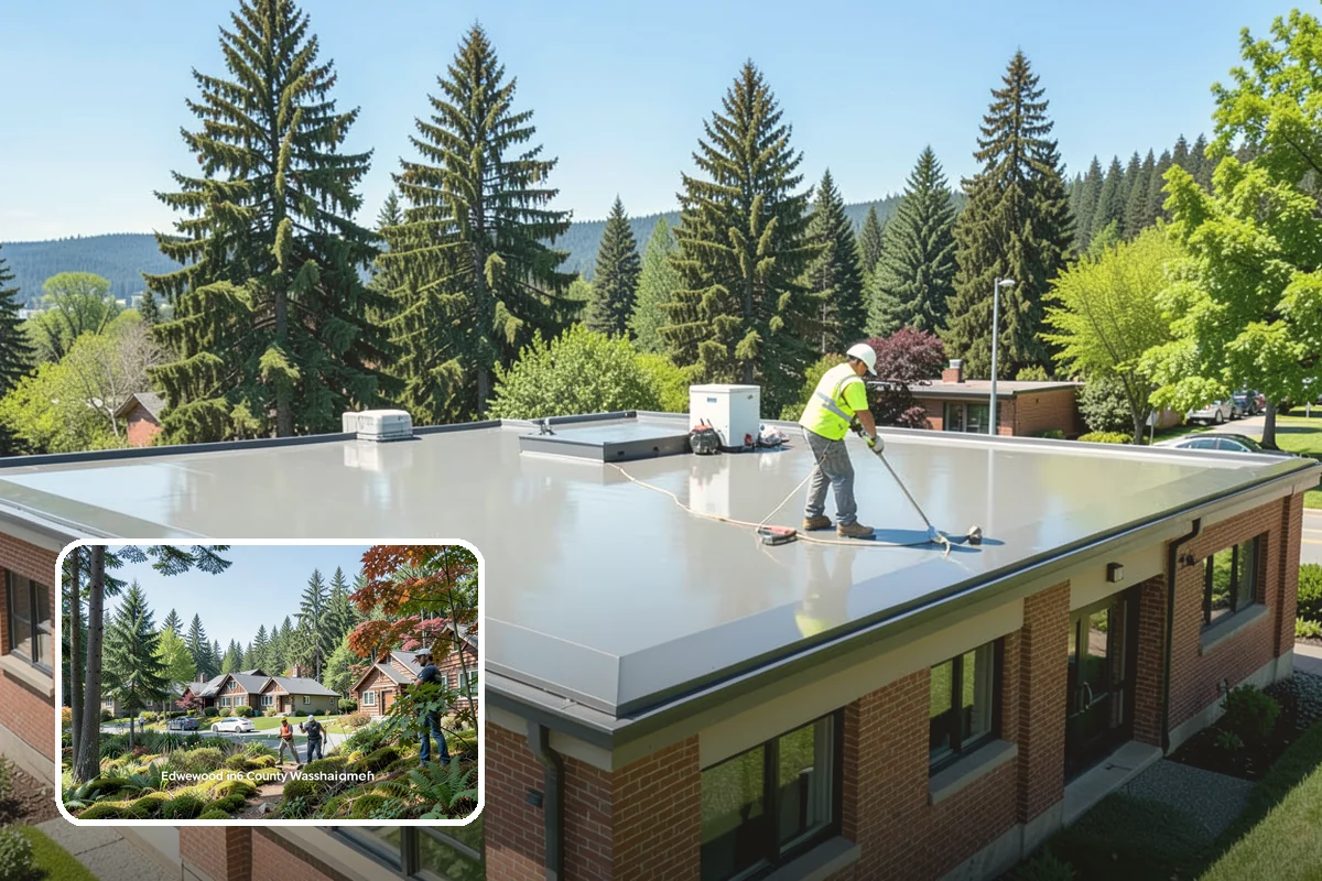 Sidewalk Pressure Washing in Edgewood, Pierce County, WA - Removes slip-inducing algae and moss buildup from shaded PNW walkways