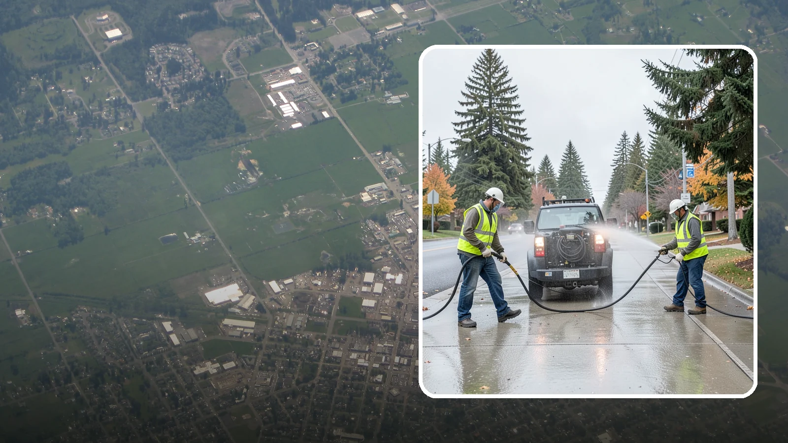 Sidewalk Pressure Washing in Enumclaw, King County, WA - Restore downtown walkways and public sidewalks with scheduled hot-water pressure washing that meets municipal cleanliness...