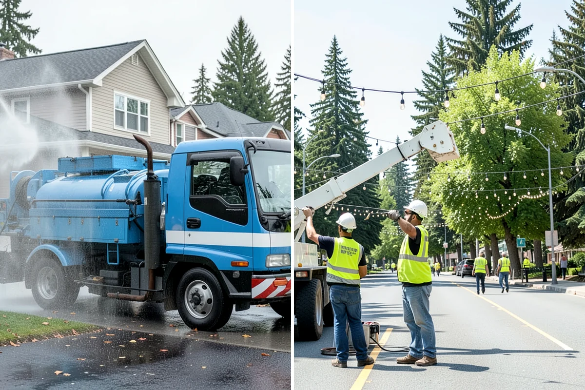 Sidewalk Pressure Washing in Federal Way, King County, WA - Walk the route with staff to map linear footage, staining, and drain locations