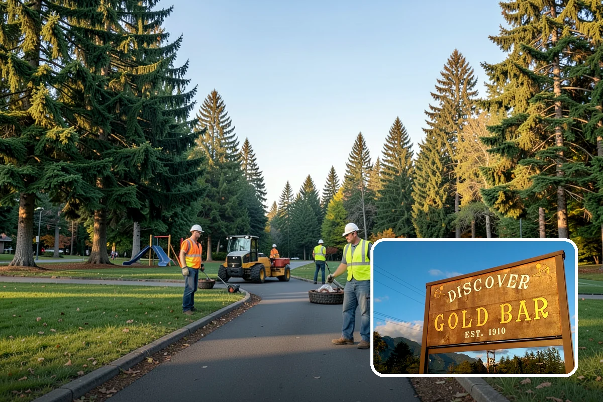 Sidewalk Pressure Washing in Gold Bar, Snohomish County, WA - Removes slip-inducing algae and moss buildup from shaded PNW walkways