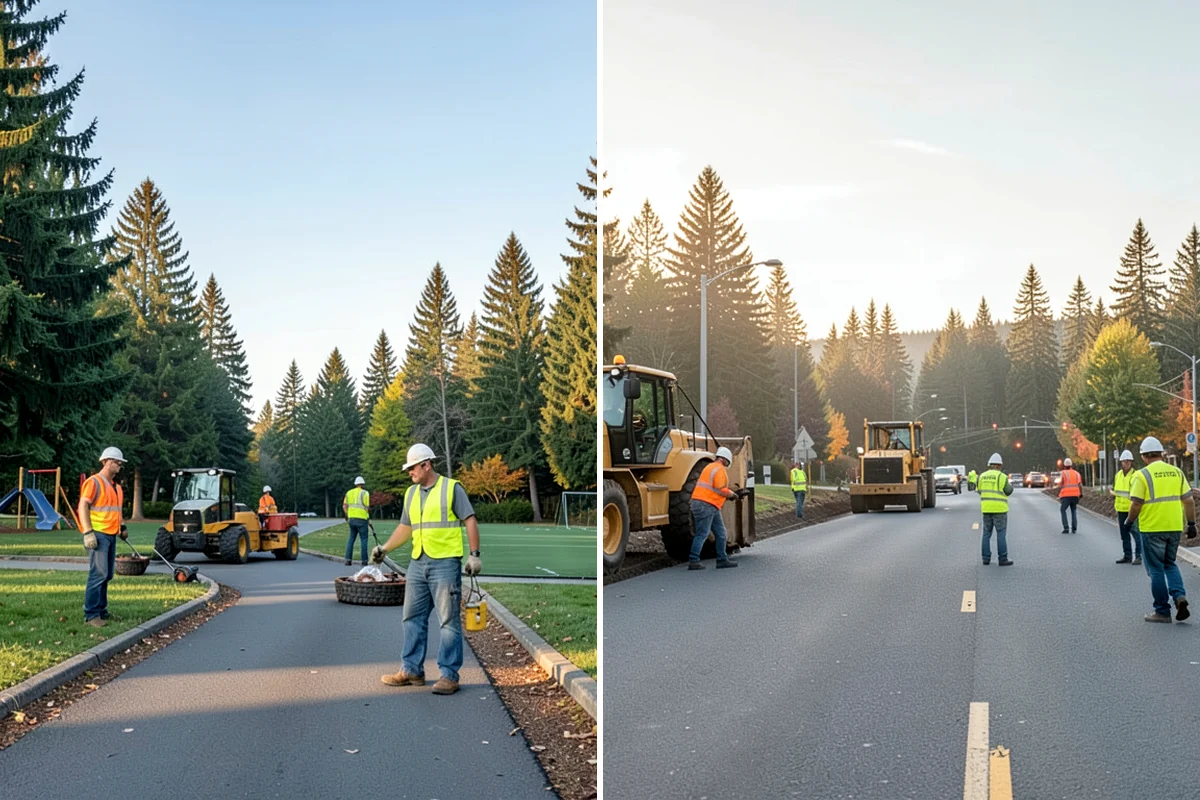 Sidewalk Pressure Washing in Hunts Point, King County, WA - Walk the route with staff to map linear footage, staining, and drain locations
