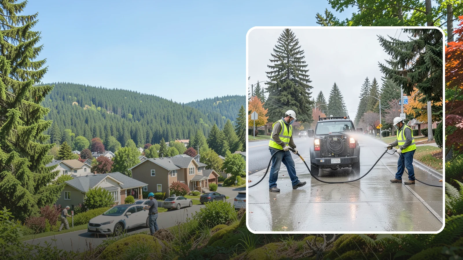 Sidewalk Pressure Washing in Index, Snohomish County, WA - Restore downtown walkways and public sidewalks with scheduled hot-water pressure washing that meets municipal cleanliness...
