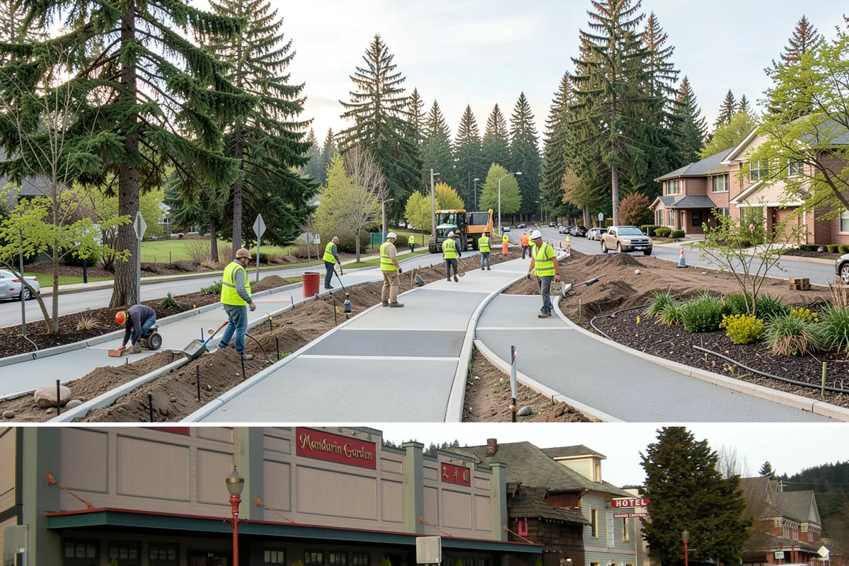 Sidewalk Pressure Washing in Issaquah, King County, WA - Cleaning is most effective in spring and early summer when milder weather speeds drying, though moss and algae control benefits...