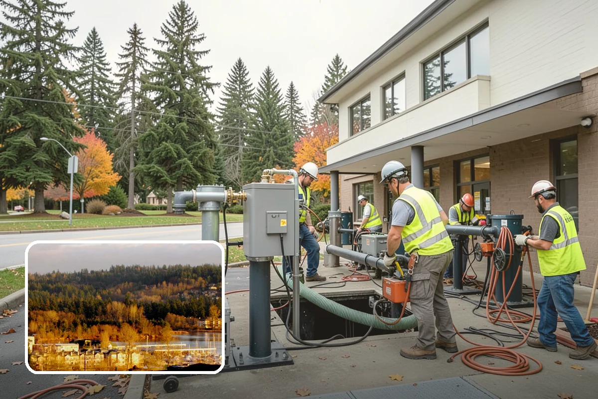 Sidewalk Pressure Washing in Kenmore, King County, WA - Removes slip-inducing algae and moss buildup from shaded PNW walkways